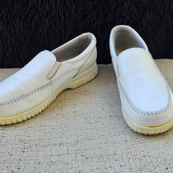 Spring Step Shoes White Leather Upper Slip On Women Sneaker Size 10 - Picture 5 of 15